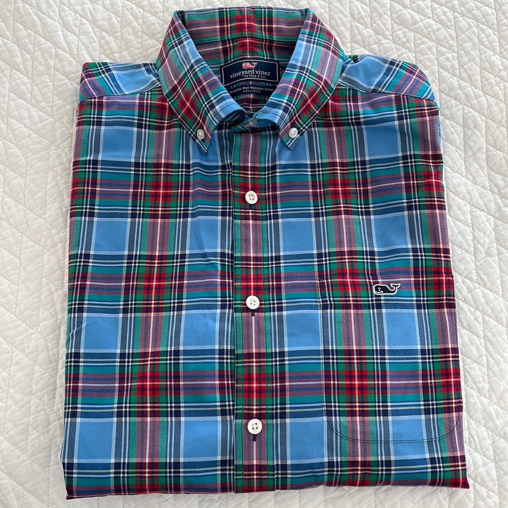 Vineyard Vines classic fit Tucker Plaid Shirt M